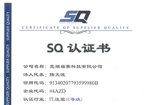 SQ-Mark（注塑）证书